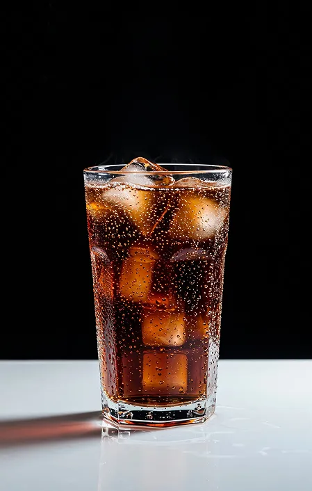 glass of cold soft drink can cause tooth decay
